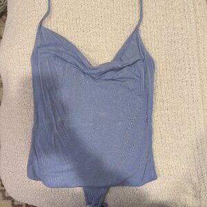 Abercrombie & Fitch Blue Drapey Bodysuit Size S